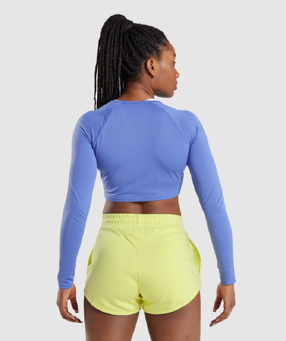 Corp Tops Gymshark Entrenamiento Long Sleeve Mujer Azules | CO 2530VRW